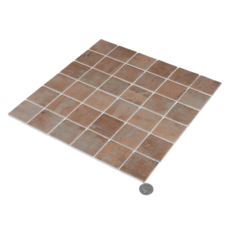 Lucenza 12x12 in. Matte Recycled Glass Uniform Square Mosaic Wall and Floor Tile (10.6 sq ft/case, 10-Pack)