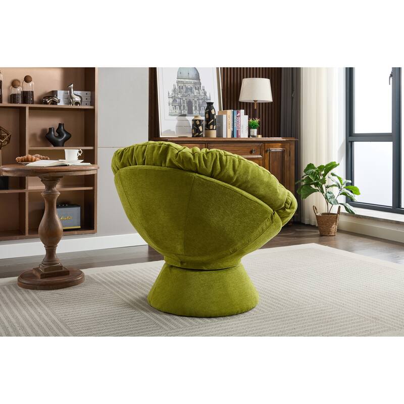 Oversized Swivel Accent Chair, 360-Degree Swivel Barrel Chair, Papasan Chair for Living Room and Bedroom Comfort