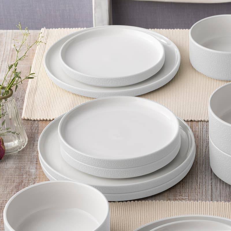 Noritake Colortex Stone 12-Piece Stax Dinnerware Set, Service For 4
