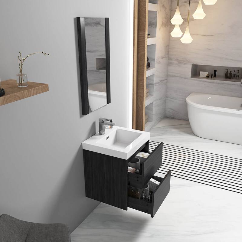 Blossom Valencia Floating Bathroom Vanity with Ceramic Sink
