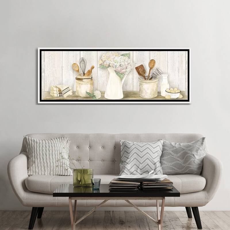 iCanvas "Vintage Kitchen Panel" by Tara Reed Framed Canvas Print