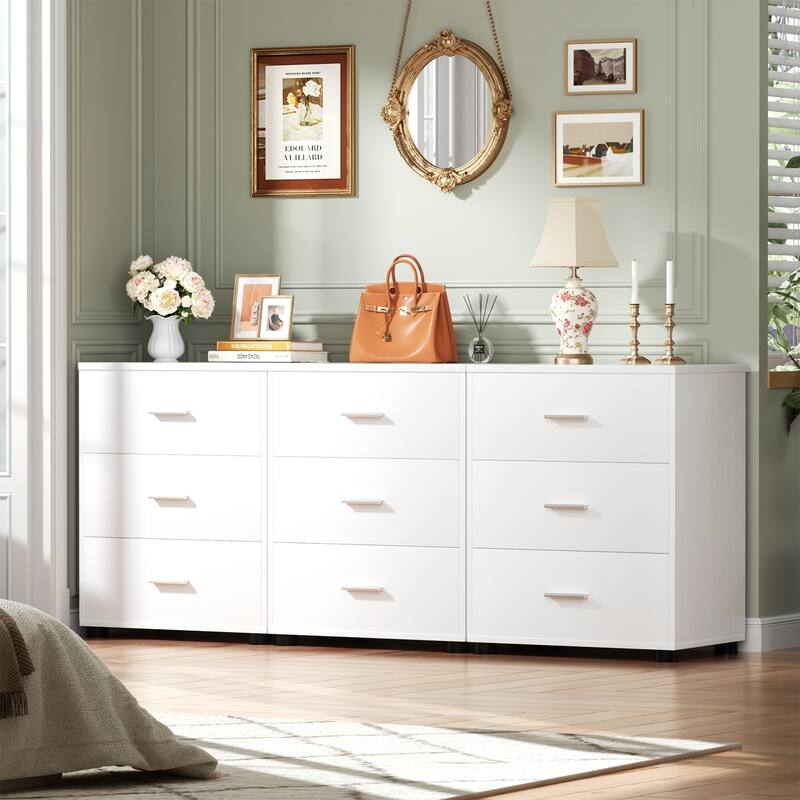 2-Pack Dressers with 6 Storage Drawers, Closet Organizers for Bedroom and Walk-in Closet