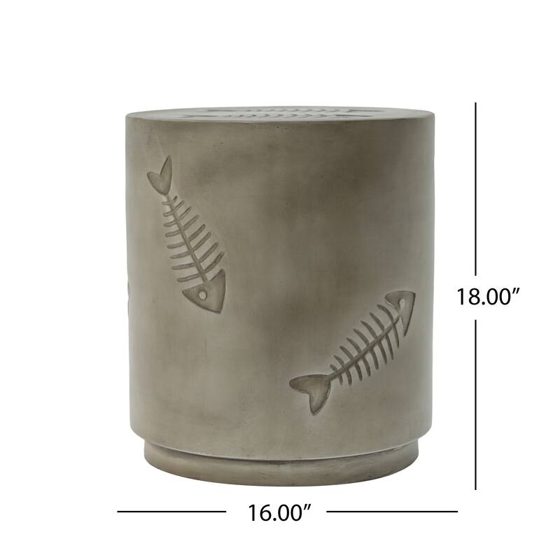 Axel Indoor/Outdoor 16" MGO Light Weight Side Table by Christopher Knight Home - 16.00" W x 16.00" L x 18.96" H