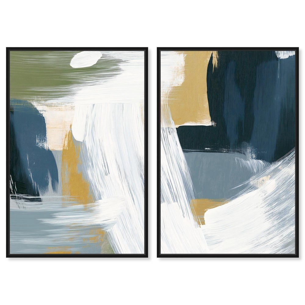 Textured Greens III Canvas Set of 2 by Art Remedy