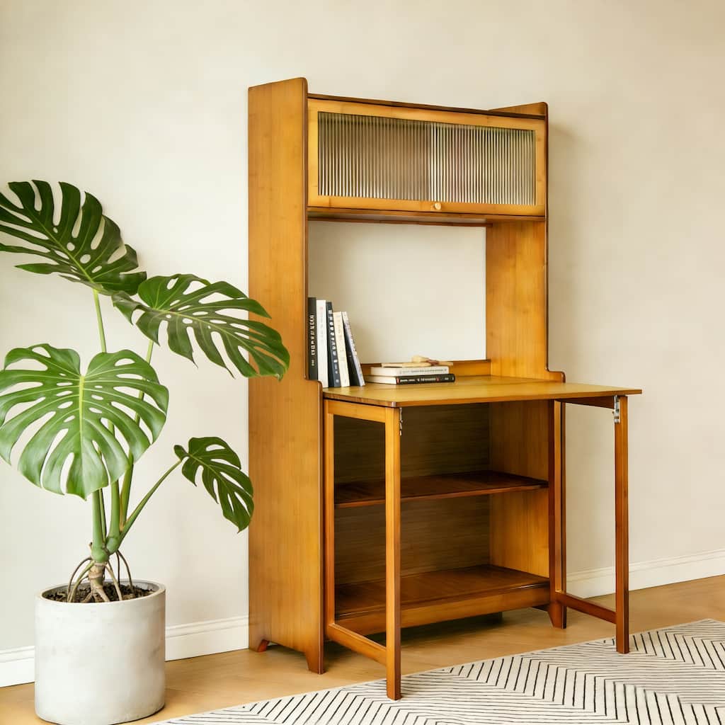 Multi Functional Bamboo Folding Table, Space Saving, Suitable For Office Use, Suitable For Indoor, Bedroom, Living Room