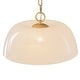 preview thumbnail 10 of 13, Mid-Century Modern 1-Light Round Opal Glass Pendant Light 14.8in