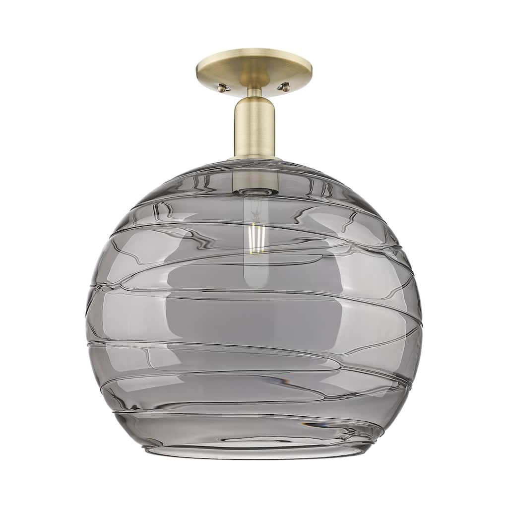 Innovations Lighting Endless Possibilities Arcadia - Athens Deco Swirl - 1 Light 14" Semi-Flush Mount