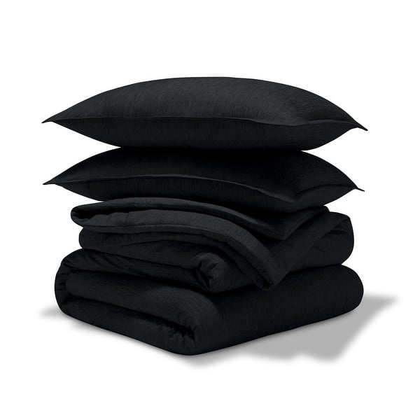 Bare Home Hypoallergenic Down Alternative Comforter Set - Queen - Heathered Black