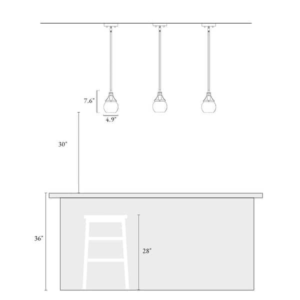 dimension image slide 0 of 3, Beta Modern Gold 1-Light Mini Globe Glass Pendant Light for Kitchen Island - D 4.9" x H 7.6"