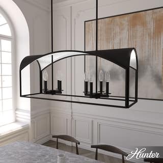 Hunter Dukestown 8-Light Linear Chandelier - Dining Room - Contemporary, Transitional, Showstopper!