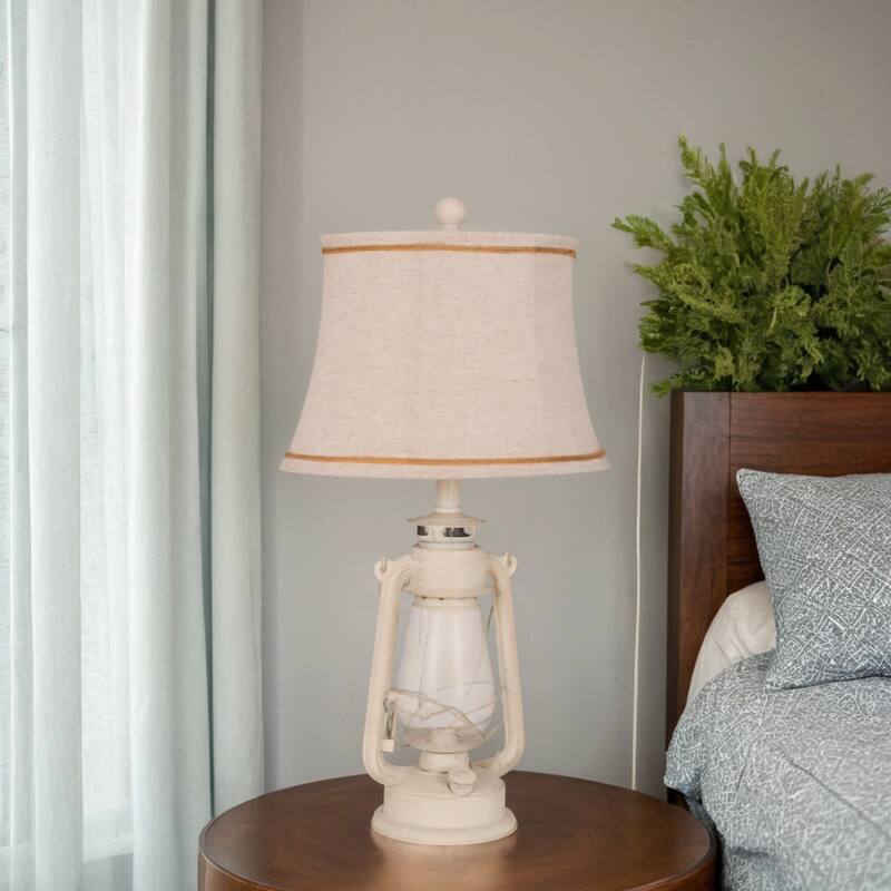 24" Table Lamp, Cream (Set of 2) - 23.5