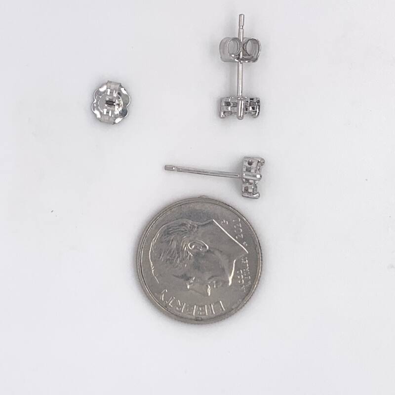 Joelle Collection Diamond Earrings - 3-Stone Cluster Earrings 14K Yellow Gold Beautiful Gift