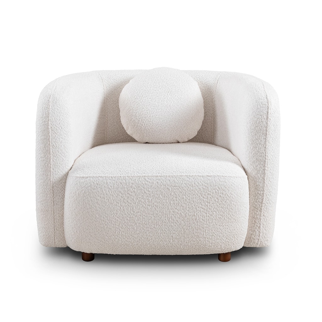 Boucle Sofa Chair in Japandi Style