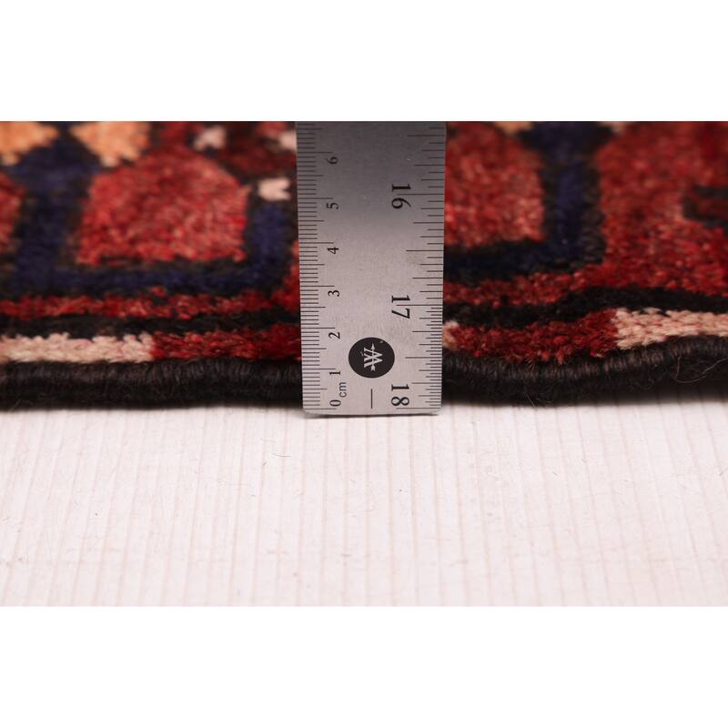 ECARPETGALLERY Hand-knotted Andelz Black, Red Wool Rug - 3'5 x 9'10