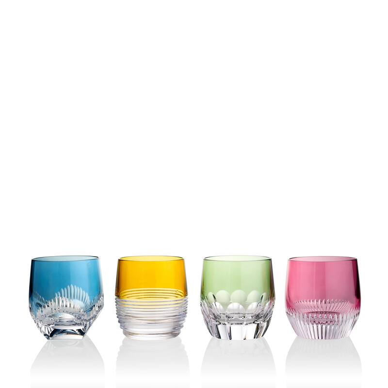 Waterford Mixology Colour Tumbler 8.5floz, Mixed Pattern, Set of 4