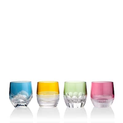 Waterford Mixology Colour Tumbler 8.5floz, Mixed Pattern, Set of 4