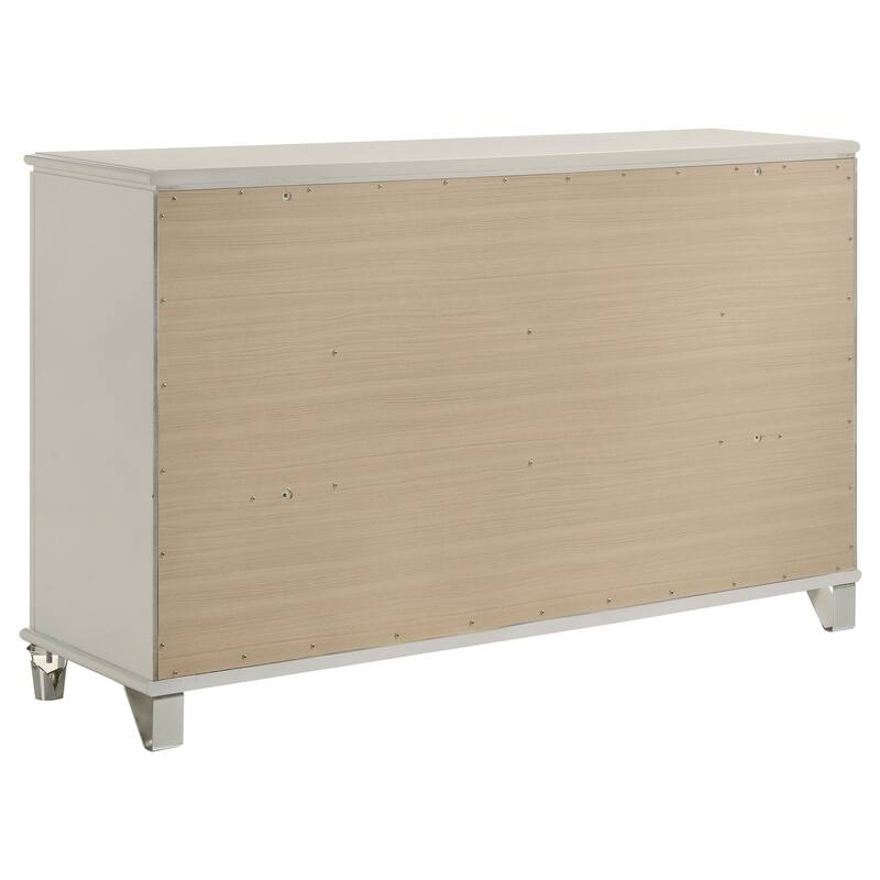 Gwendolyn Pearl White 6-drawer Dresser Cabinet