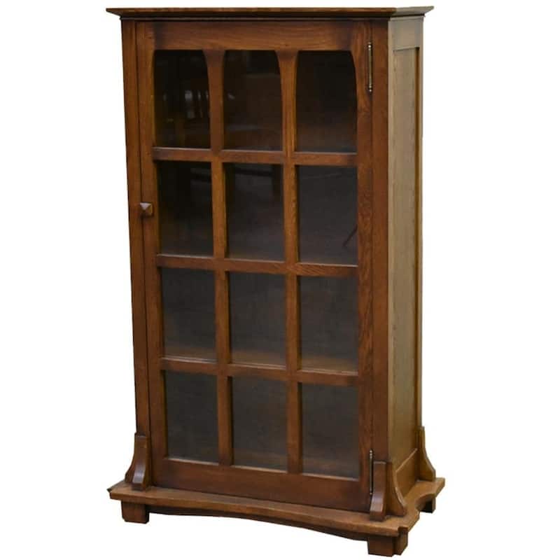 Mission Solid Oak Display Bookcase (2 Colors Available) - Walnut