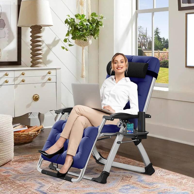 DoCred Zero Gravity Chair, Folding Lawn Chaise Recliner Lounge Chair