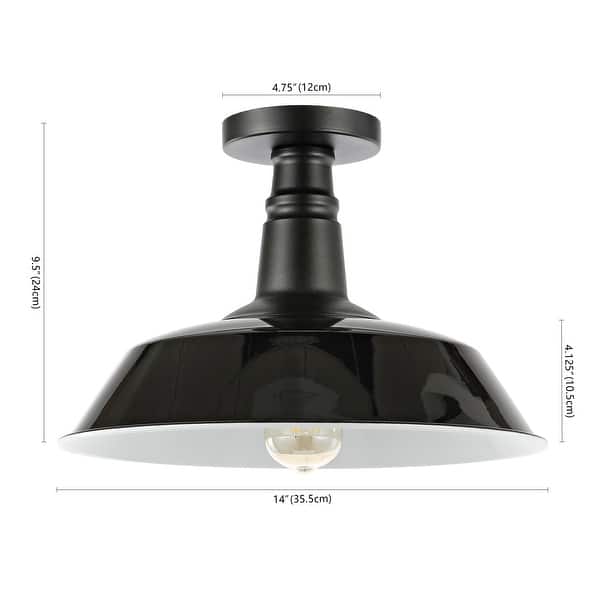 dimension image slide 2 of 14, Cassidy 14" LED Semi-Flush Mount, by JONATHAN Y