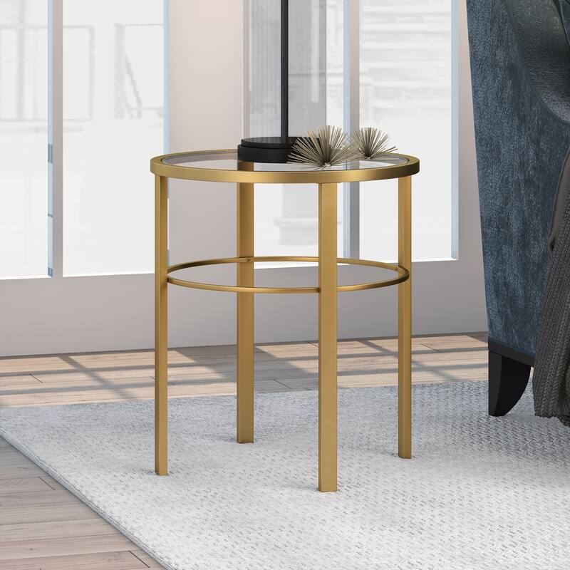 Porch & Den Mauzey Side Table - Brass