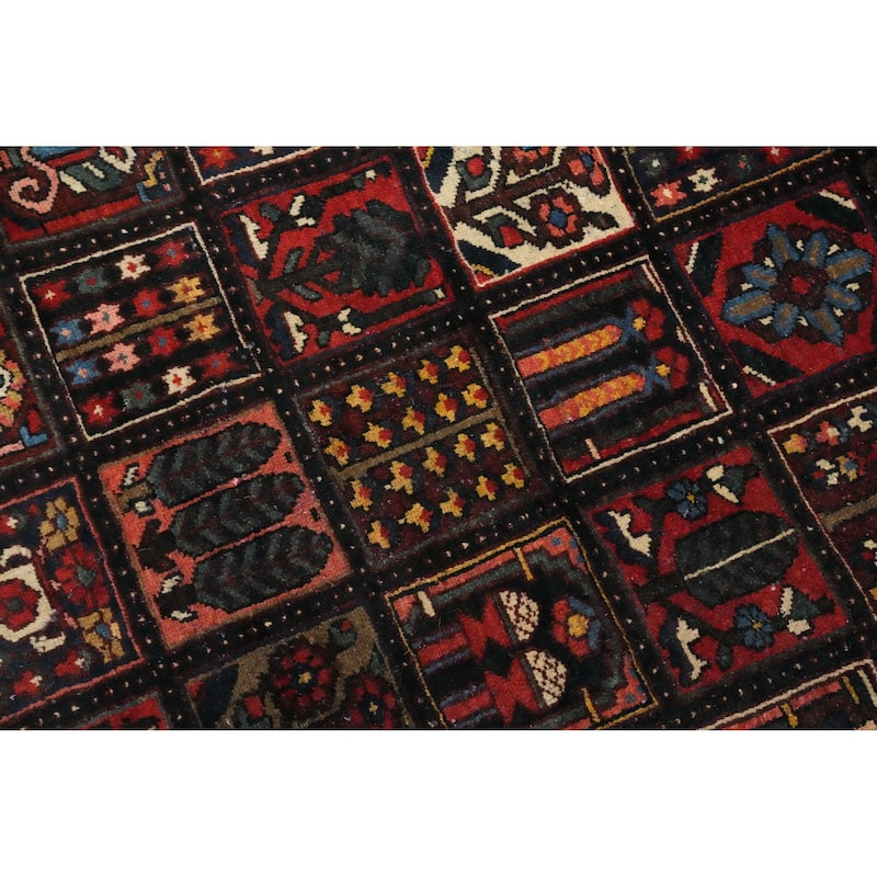 Hand Knotted Oriental 100% Wool Carpet Traditional Geometric Red Bakhtiari Area Rug - 14' 10'' X 11' 0''