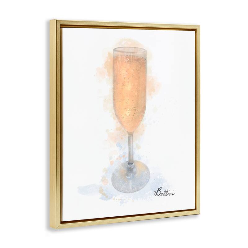 Stupell Gleaming Bellini Glass Framed Floater Canvas Wall Art Design By Matthew Piotrowicz