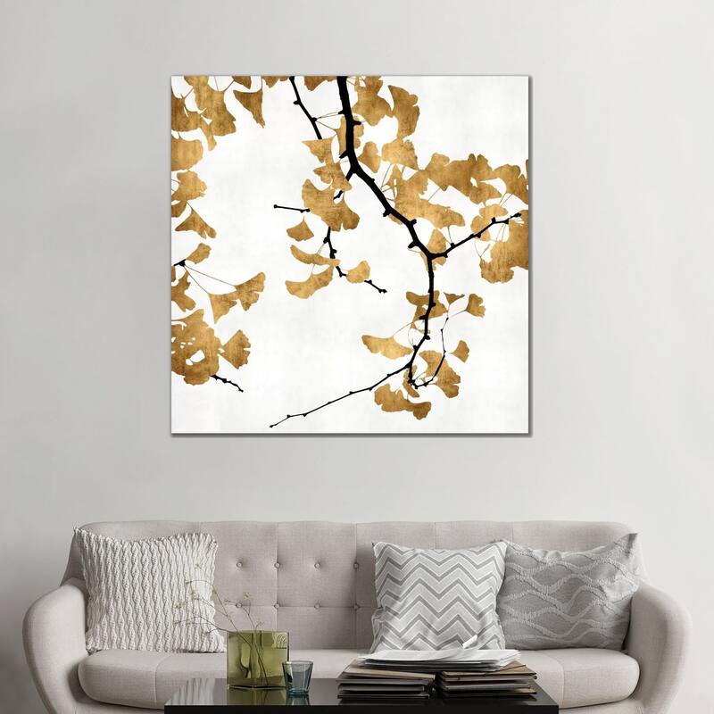 iCanvas "Ginkgo In Gold II" by Kate Bennett Canvas Print