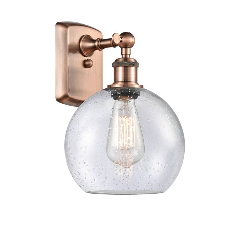 Innovations Lighting 516-1W-13-8 Athens Sconce Athens 13" Tall Wall - Antique Copper / Seedy