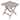 Laguna Assembled Square Folding Table  - 19 W x 19 L x 19 H