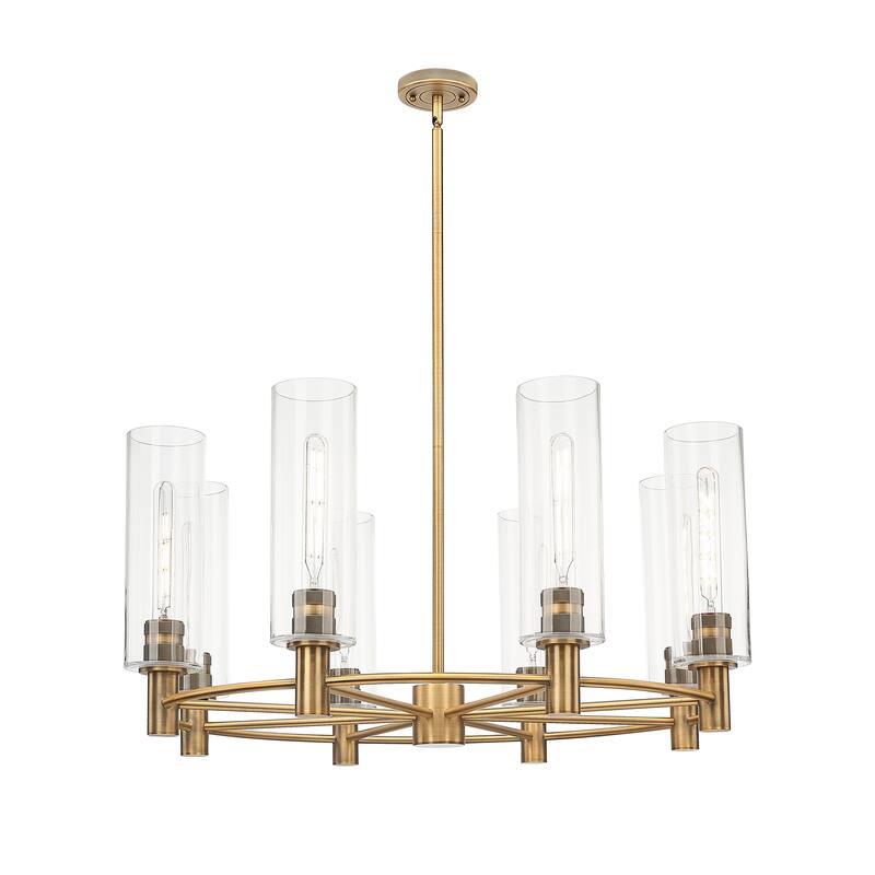 Innovations Lighting Downtown Urban - Crown Point - 8 Light 32" Stem Hung Chandelier with 12" Shade