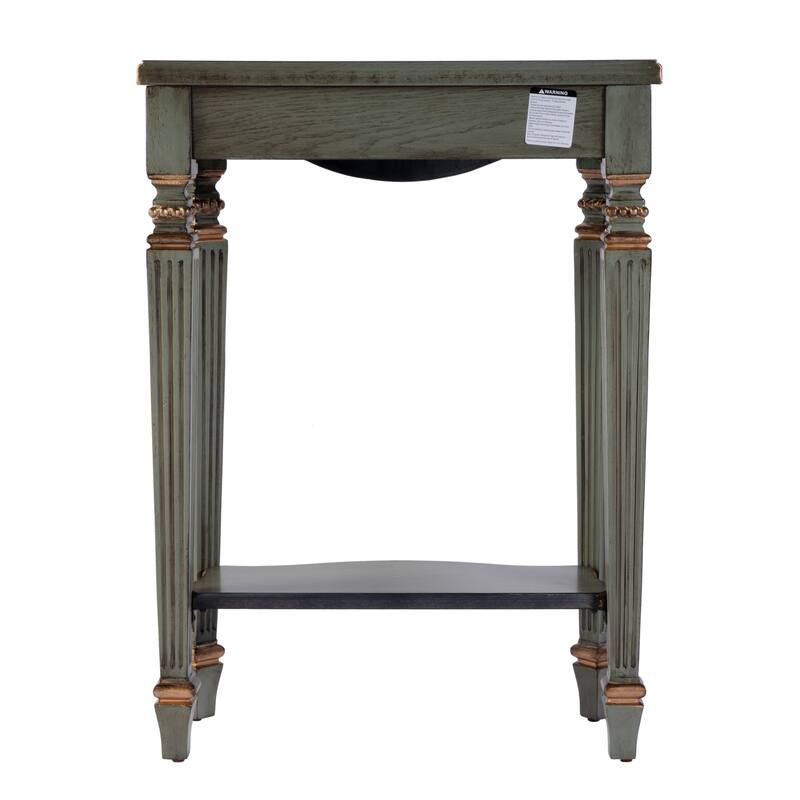 Cheshire 22 in. W Rectangular Wood Ballerina Console Table with Open Shelf