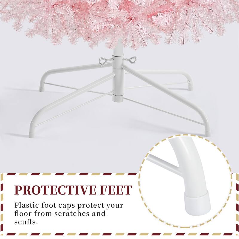 Yaheetech 4.5ft/6ft/7.5ft Pre-lit Artificial Christmas Tree with Foldable Stand