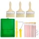 preview thumbnail 1 of 7, 19pcs Paint Roller Kit, 5" Thick Chemical Fiber Painting Brushes, for Walls - Multicolor - 5 Inch