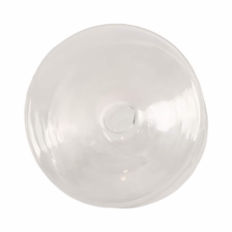 Modern Bubble Glass Candle Holder with Rounded Accent Base