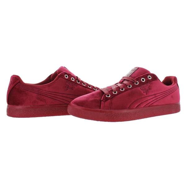 Shop Puma Mens Clyde Velour Ice Casual Shoes Low Top Lace Up