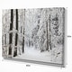 preview thumbnail 5 of 8, Designart "Dense Winter Forest and Lane" Large Forest Artwork Print on Canvas - White