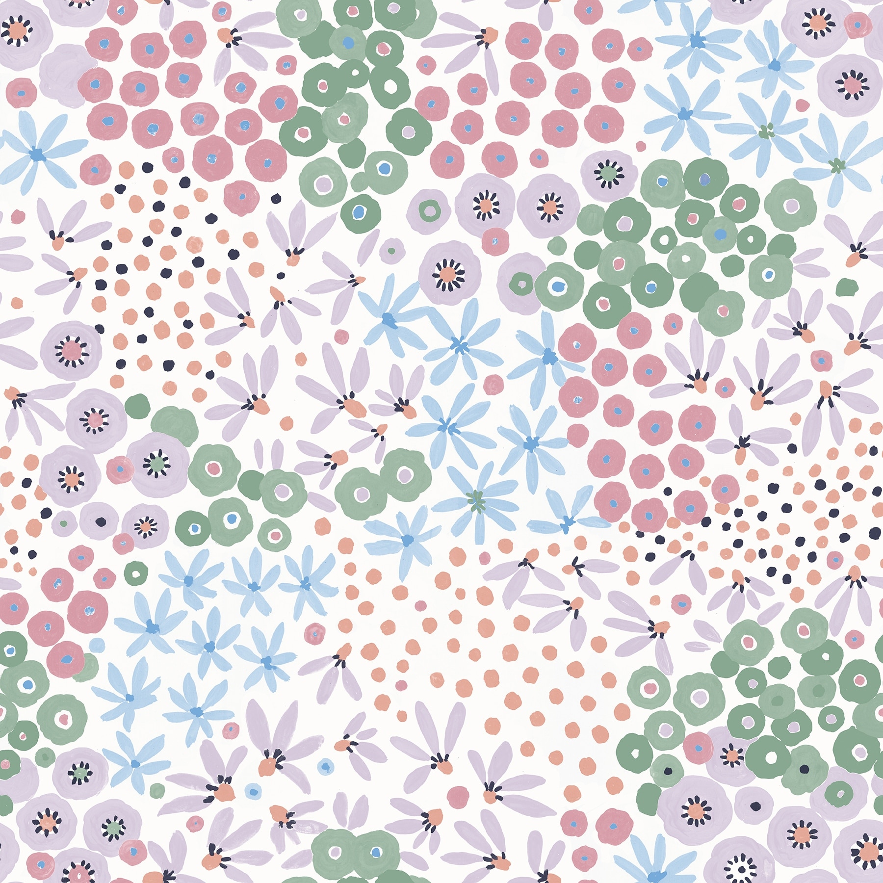 NuWallpaper Floral Bunch Multi Cool Peel & Stick Wallpaper