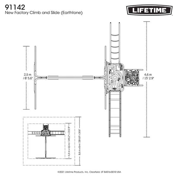 dimension image slide 0 of 2, Lifetime Climb & Slide Playset