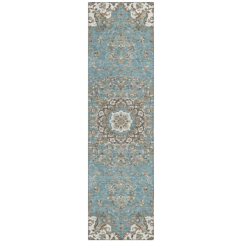Machine Washable Indoor/ Outdoor Traditional Niko Chantille Rug
