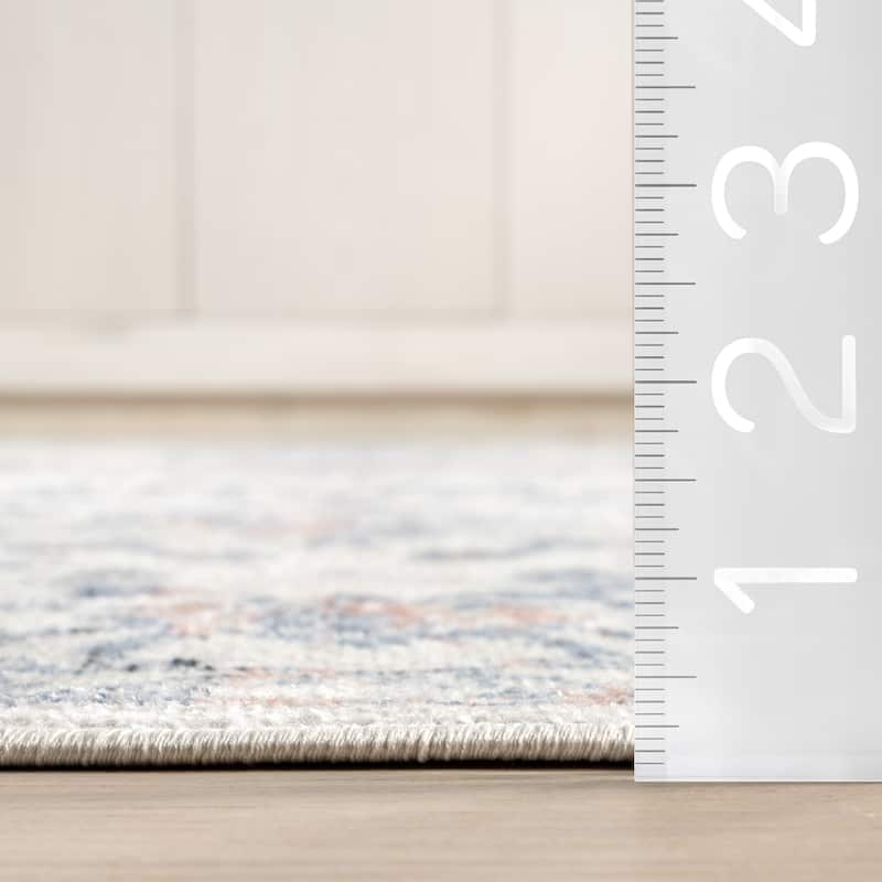 Nuloom Everlee SpinClean Faded Persian Machine Washable Area Rug