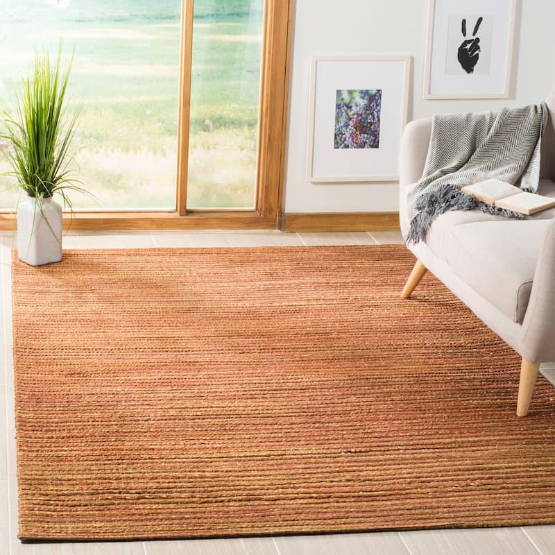 SAFAVIEH Handmade Cape Cod Snezanka Coastal Jute Rug - 6' x 9' - Rust