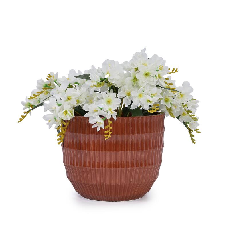 Anmytek Ceramic Planter Set of 4 with Drainage for Indoor Outdoor