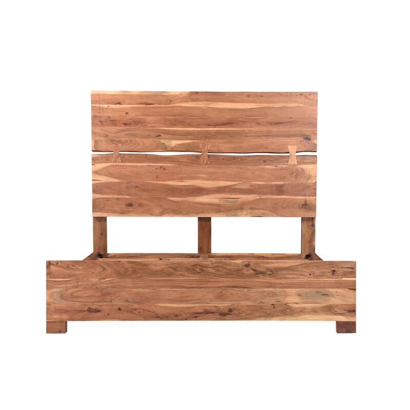 Sienna Live Edge Wood Panel Bed