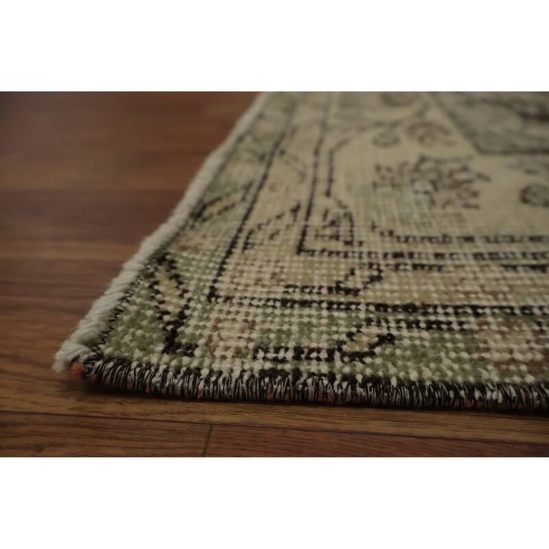 Hand Knotted Oriental 100% Wool Carpet Transitional Medallion Brown Anatolian Area Rug - 8' 8'' X 5' 10''