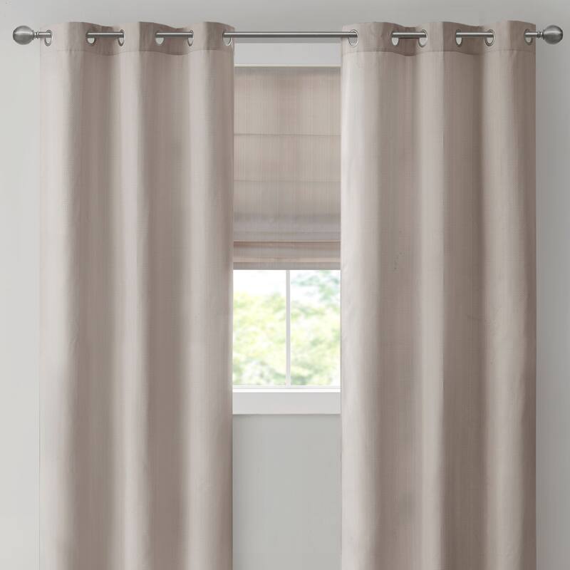 Madison Park Colm Basketweave Room Darkening Curtain Panel Pair
