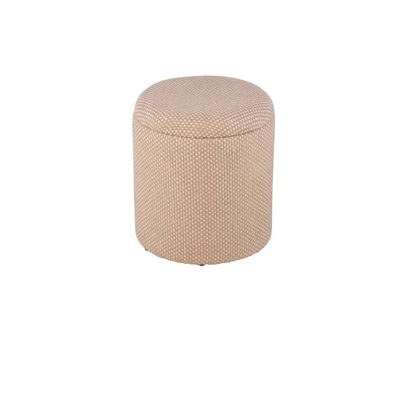 Handwoven Fabric Storage Ottoman