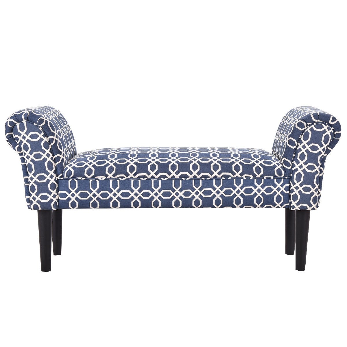 Shop Costway Upholstered Armed Bed Benches For Entryway Hallway