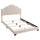 preview thumbnail 5 of 12, Cream Queen One Box Saddle Back Bed