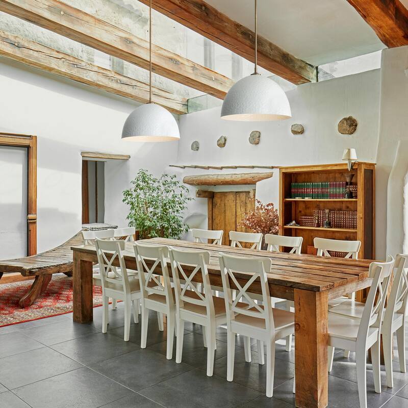 Golden Lighting Shepard 1-light Pendant in Modern Brass and Matte White shade - Large Pendant